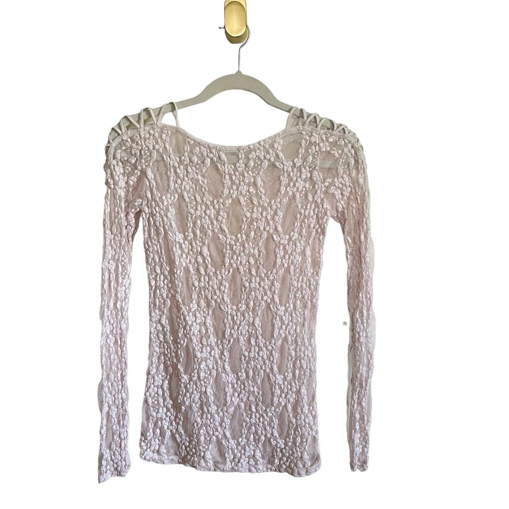 Free People Intimately Mesh Lace Top Medium